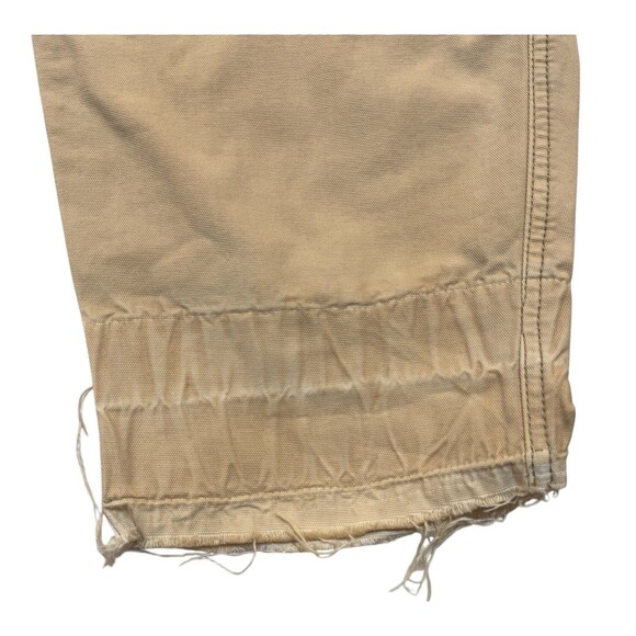 BDG Urban Outfitters Cargo Joggers M Tan Raw Hem Distressed Streetwear - Picture 14 of 16